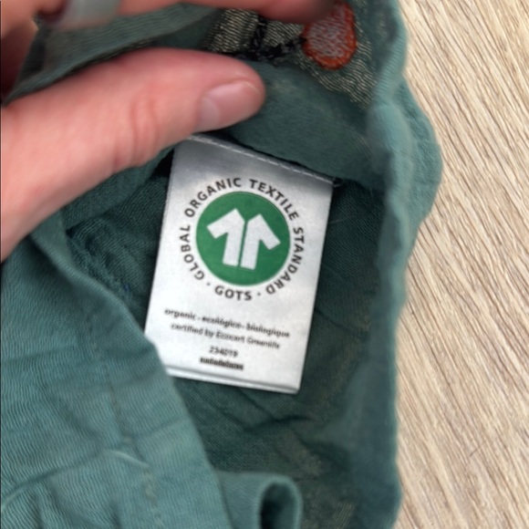 Kids Green Shorts with Embroidered Detail - Picture 4 of 4